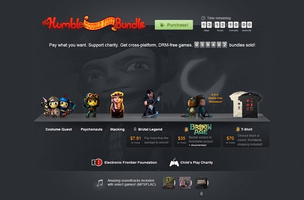Humble Double Fine Bundle: Psychonauts, Stacking & Co. zum Sonderpreis