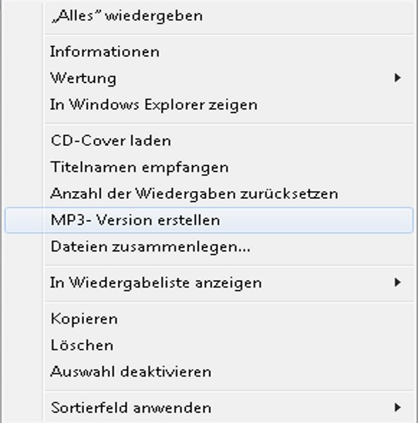 iTunes Musik exportieren Screenshot