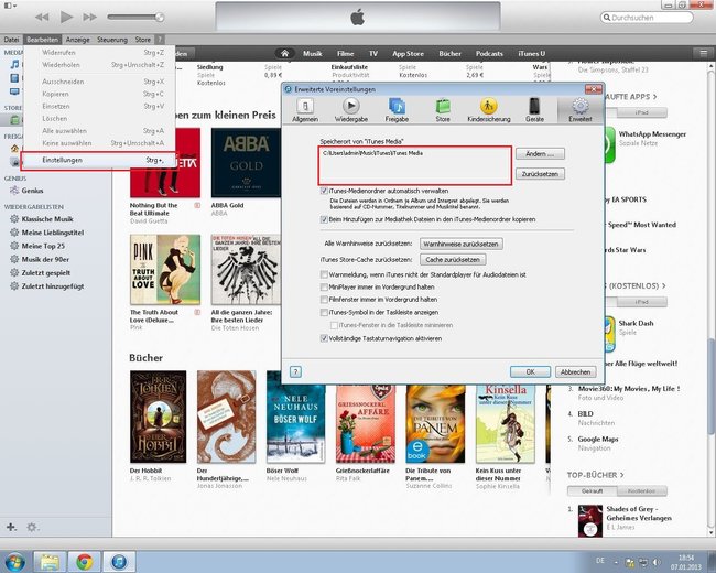 iTunes von PC auf Mac