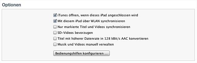 iTunes WLAN Sync