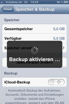 iTunes iPhone Backup Screenshot