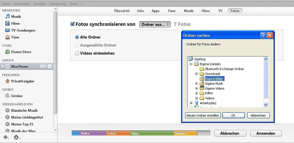 Mit Itunes Iphone Fotos Vom Pc Ubertragen