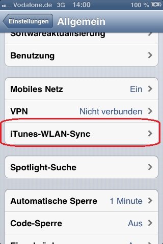 iTunes iPhone über WLAN verbinden Screenshot