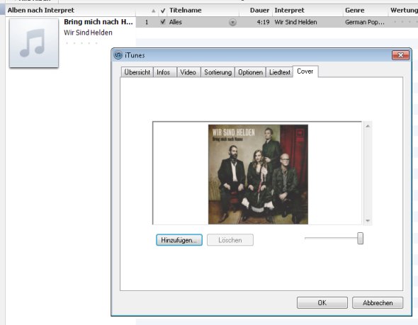 iTunes CD Cover Screenshot
