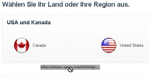 iTunes Länderumschaltung mit einem Trick Screenshot
