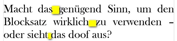 OpenOffice Blocksatz Probleme