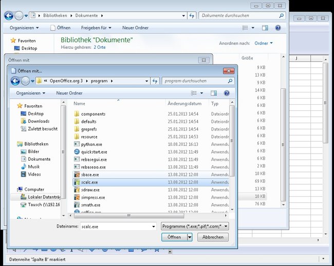 OpenOffice Excel öffnen