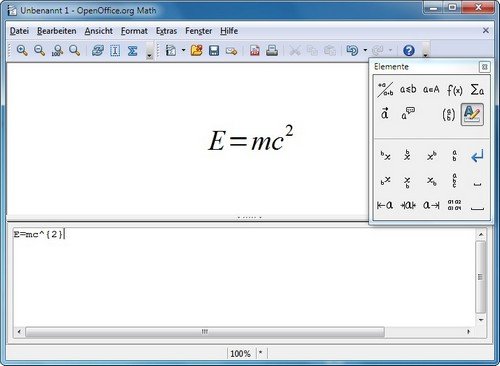 OpenOffice Math kostenloser Formeleditor