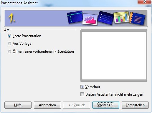 OpenOffice Impress Präsentationsassistent