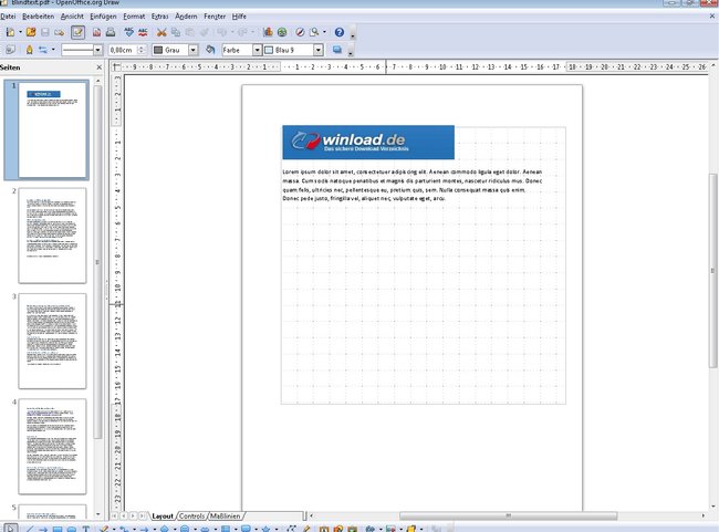 OpenOffice PDF Import Screenshot