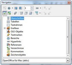 OpenOffice Writer Navigator