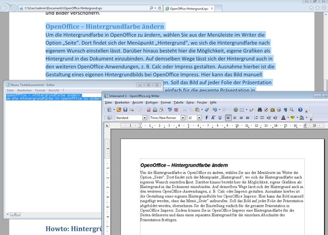 OpenOffice XPS Screenshot