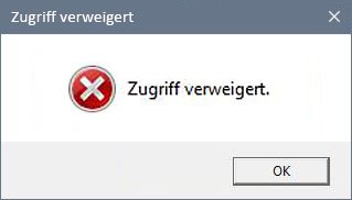 Der Zugriff wurde von Windows verweigert. (Bildquelle: GIGA)