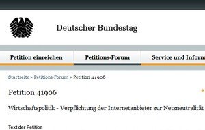 Anti-Telekom-Petition: Bundestag berät heute über Netzneutralität (Live-Stream)