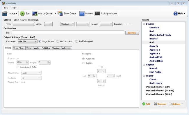 dvd kopieren handbrake einstellungen