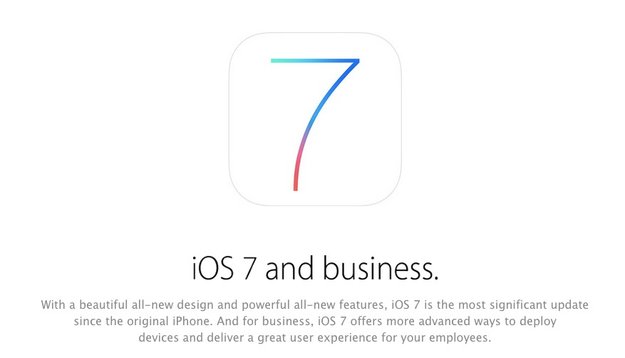 iOS 7: Apple bewirbt Business-Features auf eigener Seite