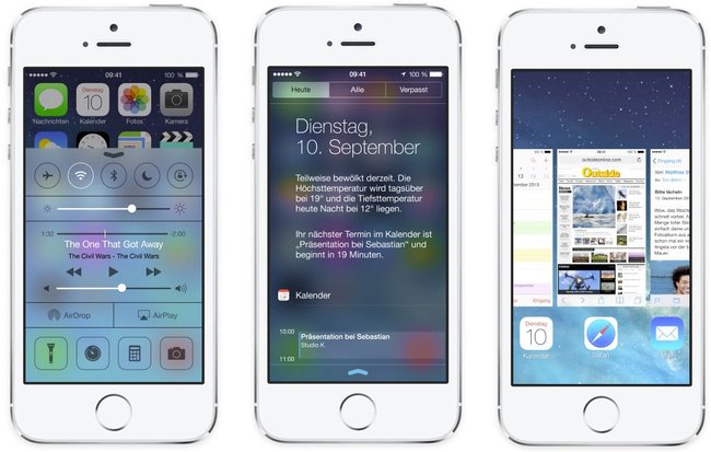 iOS 7: Kontrollzentrum - Mitteilungszentrale - Multitasking