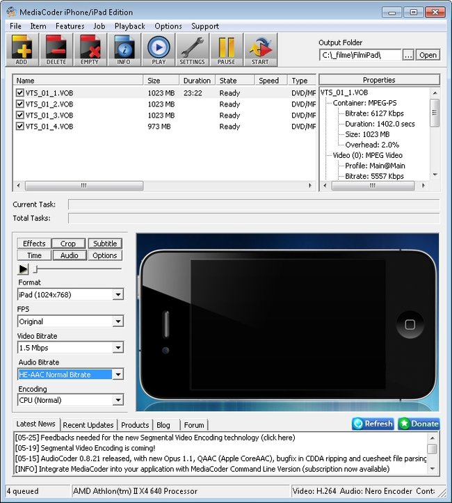 Mediacoder DVD Film iPad konvertieren