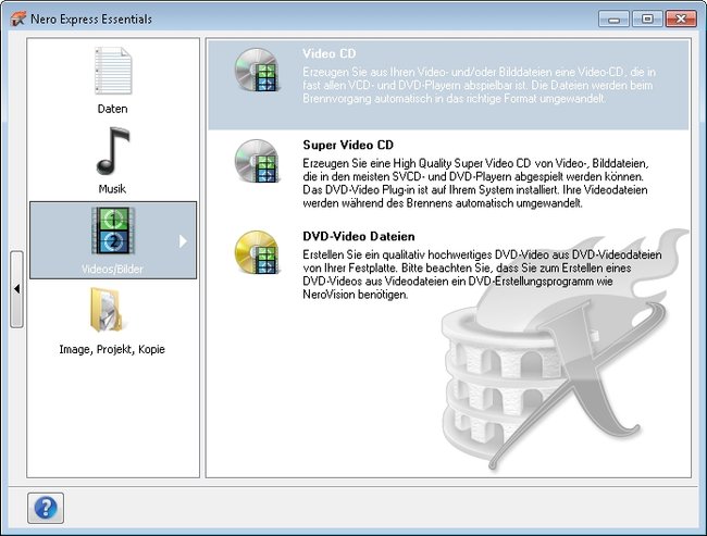 Nero DVD Filme brennen