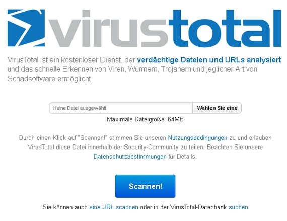 Online Virenscan Virustotal
