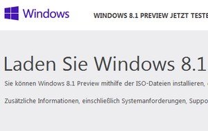 Windows 8.1: Preview steht als ISO und im Store zum kostenlosen Download bereit