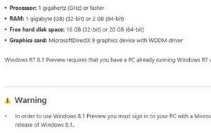 Windows 8.1 Update-Kompatibilität: Systemanforderungen enthüllt
