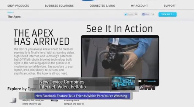 Samsung Apex: Eine Parodie, die unter die Gürtellinie geht