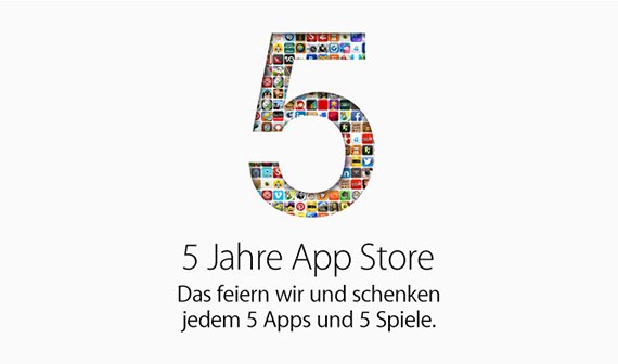 5 Jahre App Store: Gratis-Apps und Meilensteine