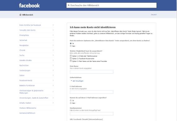 facebook-passwort-vergessen