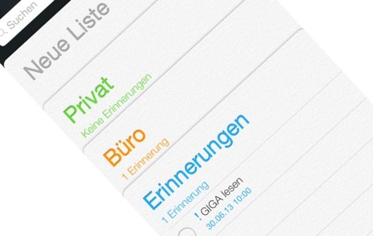 iOS 7: Das ist die neue Erinnerungen-App