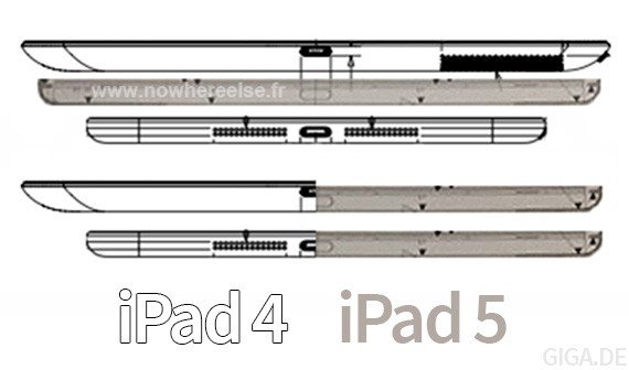 iPad 5: Baupläne aufgetaucht, zeigen dünneres Design ähnlich iPad mini