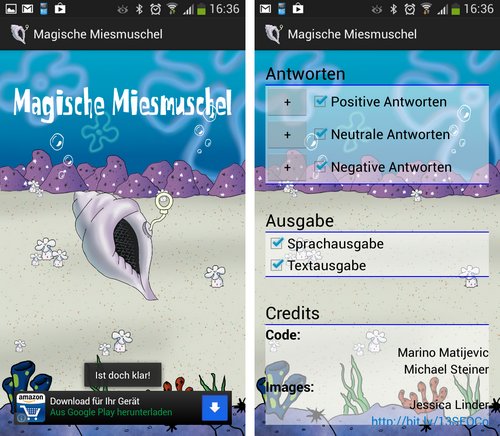 magische miesmuschel app