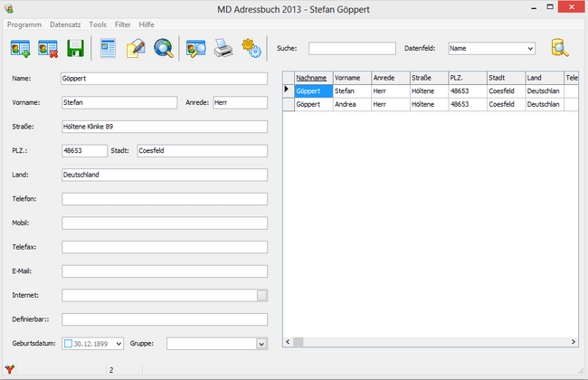 md adressbuch organizer freeware