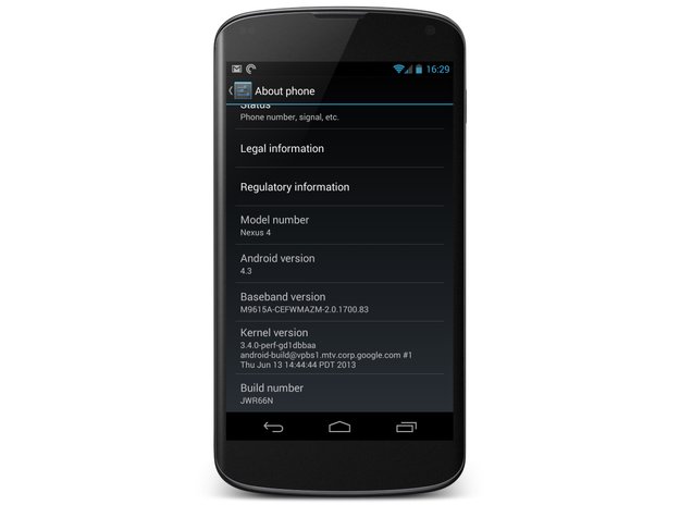 Nexus 4: Bessere Benchmarks mit Android 4.3