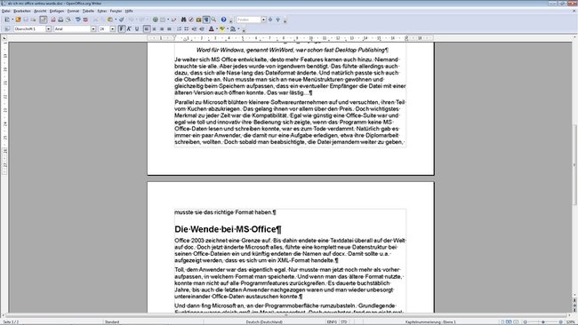 openoffice writer