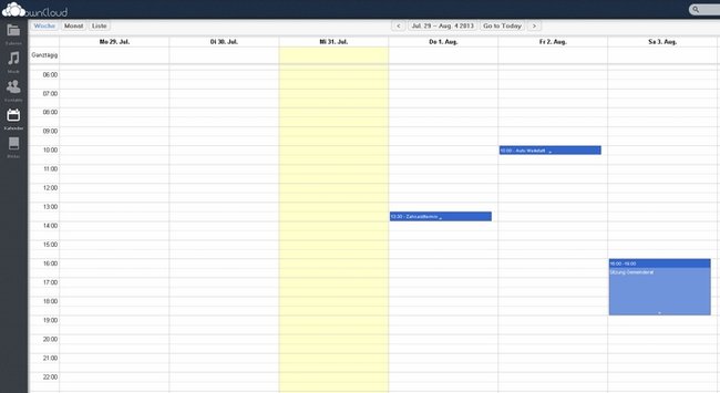 owncloud kalender