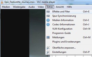 Bildschirm drehen im VLC Player - so geht's um 90 und 180 Grad