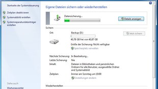 Windows 7: Backup erstellen & wiederherstellen – so geht's