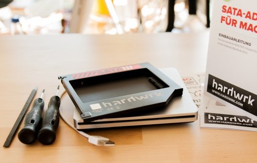 Zwei Festplatten im MacBook Pro: hardwrk-Adapter mit SATA 3