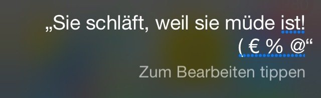 Siri-deutsch-Sonderzeichen