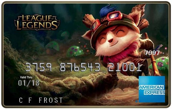 Aus dem Kuriositätenkabinett: Die League of Legends Kreditkarte