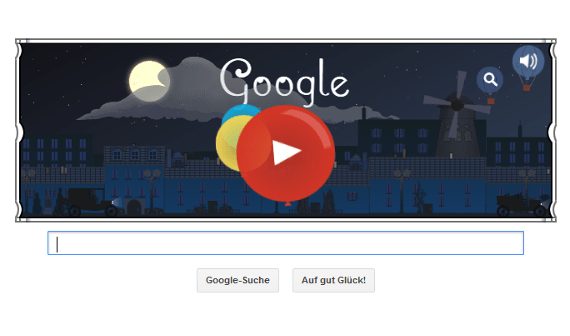 Google Doodle feiert Claude Debussys 151. Geburtstag
