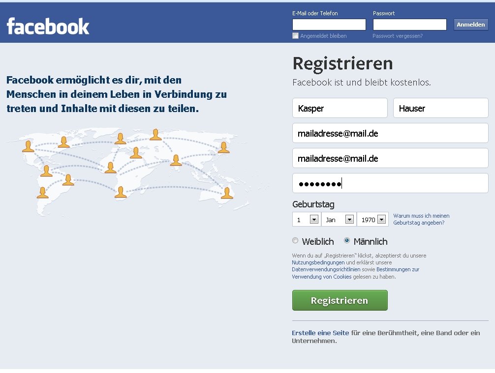 facebook kostenlos anmelden