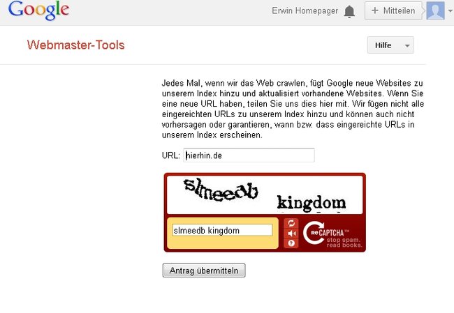 google anmelden webmastertools