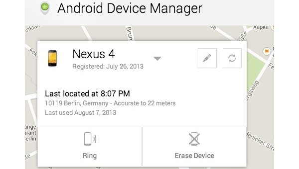 Android Device Manager: Googles „Find my iPhone“-Pendant jetzt online