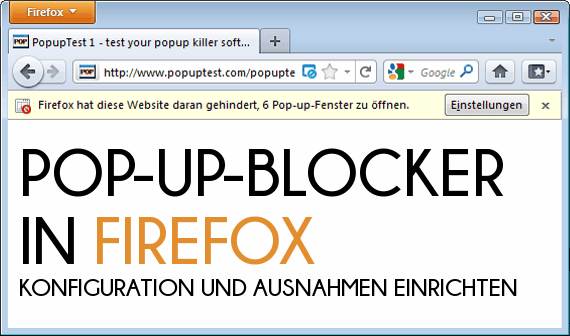 Popup-Blocker in Firefox konfigurieren: Störende Pop-ups loswerden