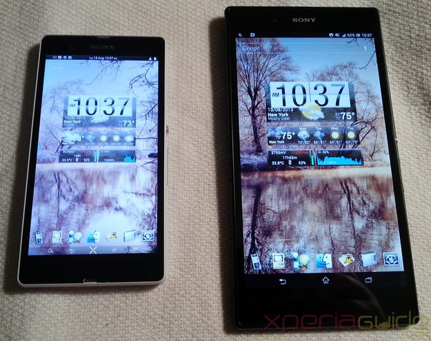 Sony Xperia Z Ultra: Brilliert im Display-Vergleich mit Sony Xperia Z