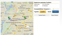 Taxikosten berechnen: online, mit App (Android, iPhone) und im Browser