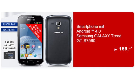 Aldi bietet das Samsung Galaxy Trend an - Leider kein Schnäppchen