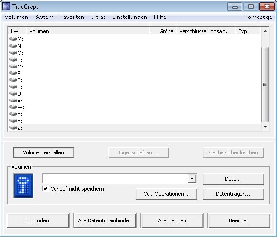 truecrypt container erstellen 01